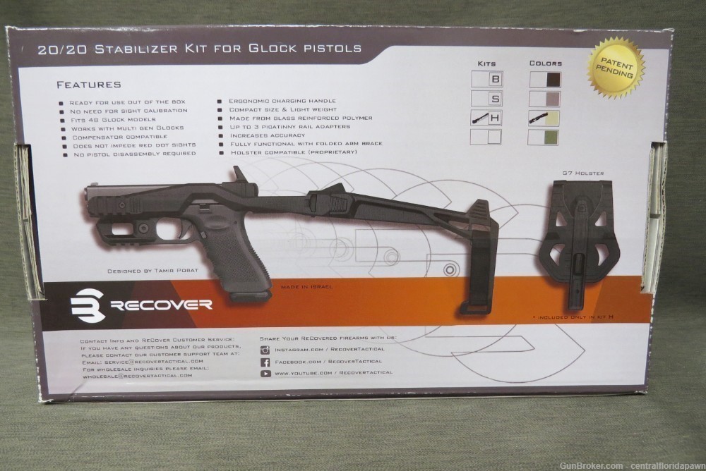 Recover Tactical 20/20H Stabilizer Kit for Glock Pistols 20/20HT Tan-img-2