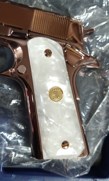 Colt TALO Custom 18K Rose Gold 1911 Govt 38 Super O1073BSTS-RG 5" Layaway-img-9