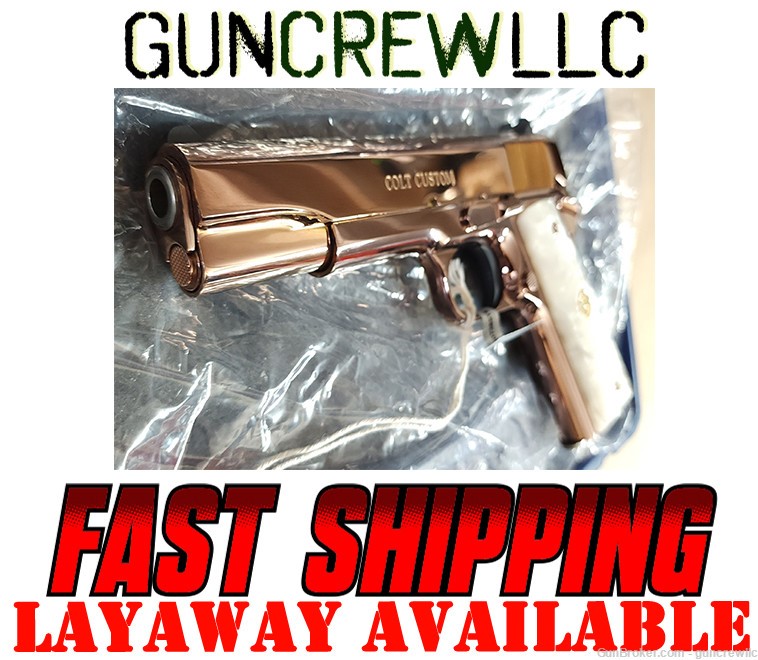 Colt TALO Custom 18K Rose Gold 1911 Govt 38 Super O1073BSTS-RG 5" Layaway-img-0