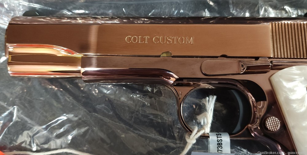 Colt TALO Custom 18K Rose Gold 1911 Govt 38 Super O1073BSTS-RG 5" Layaway-img-7