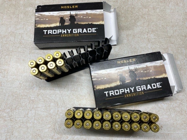 28 Nosler Trophy Grade Ammo - I full box (20) plus 8 Bonus Rounds-img-2