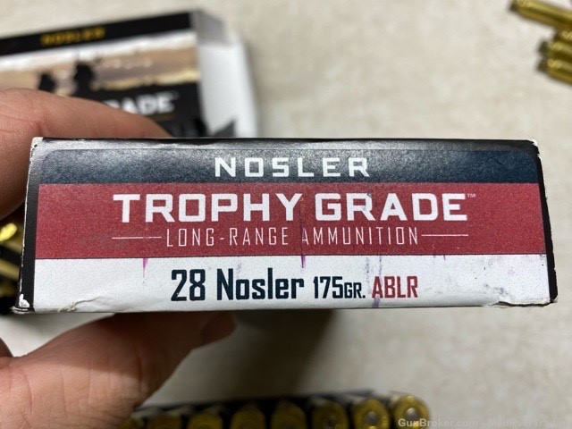 28 Nosler Trophy Grade Ammo - I full box (20) plus 8 Bonus Rounds-img-0