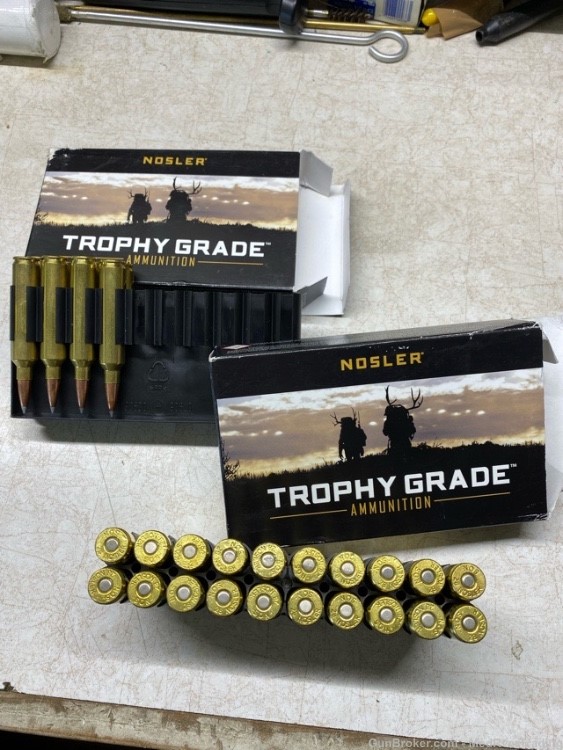 28 Nosler Trophy Grade Ammo - I full box (20) plus 8 Bonus Rounds-img-1