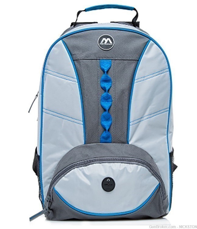 Light Grey With Blue Webbing Unisex Accessories Backpack Shoulder Book Bag -img-0