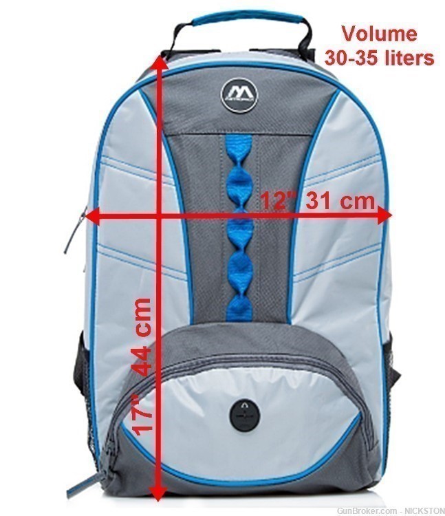Light Grey With Blue Webbing Unisex Accessories Backpack Shoulder Book Bag -img-4