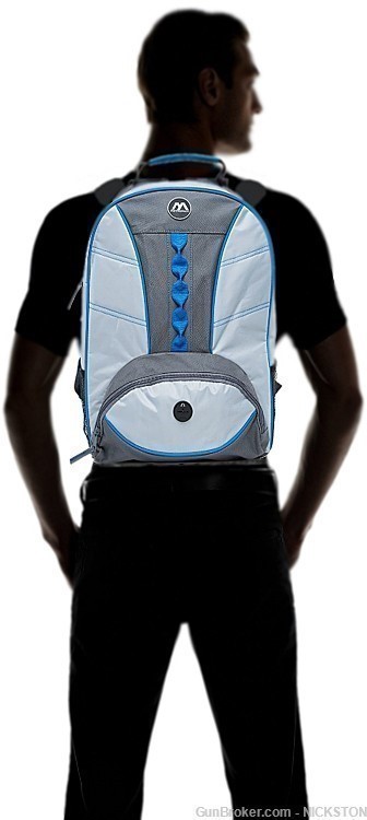 Light Grey With Blue Webbing Unisex Accessories Backpack Shoulder Book Bag -img-2