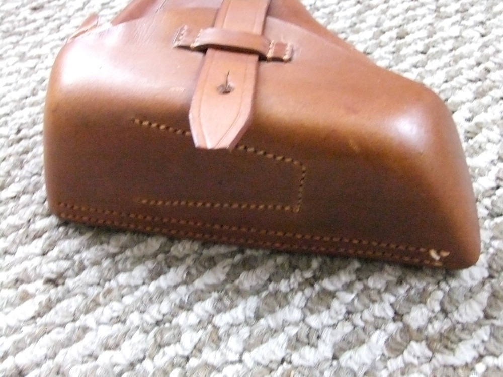 WW1 Luger 8 inch Leather Artillery Holster Excellent Copy  -img-6