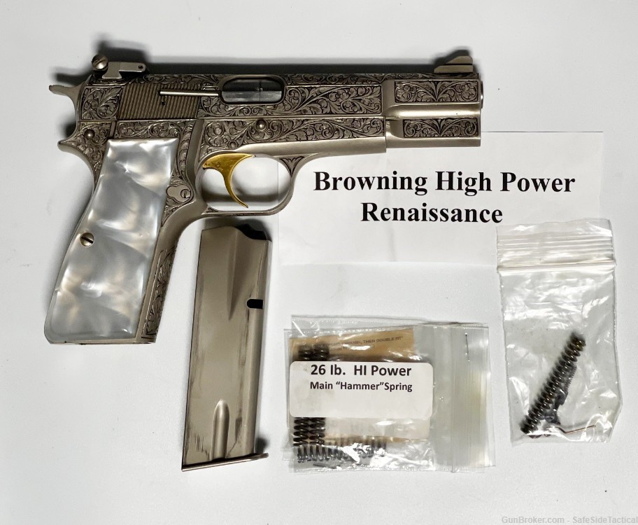 RENAISSANCE! Browning Hi-Power 1972 - Hand Engraved - Limited Edition-img-7