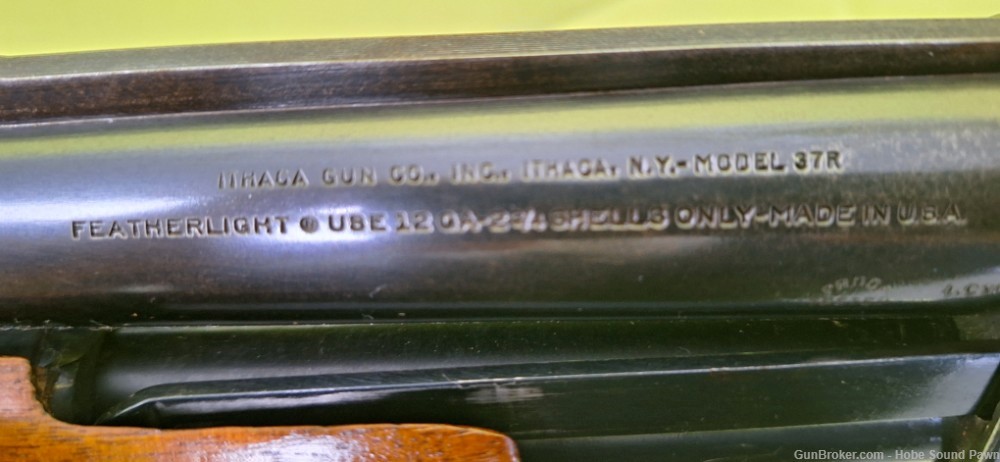 ITHACA MODEL 37R FEATHERLIGHT 12 GA SHOT GUN-img-6