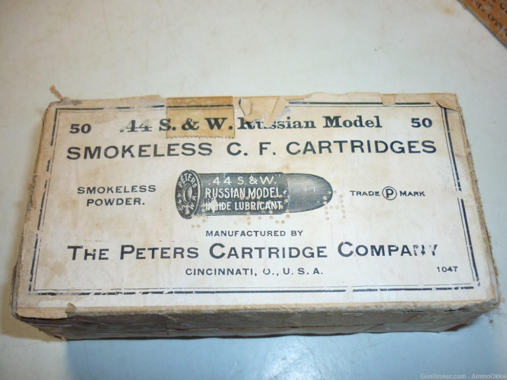 50rd .44 S&W RUSSIAN Peters Cartridge Co 1910s 1920s 44SW Smith Wesson-img-0