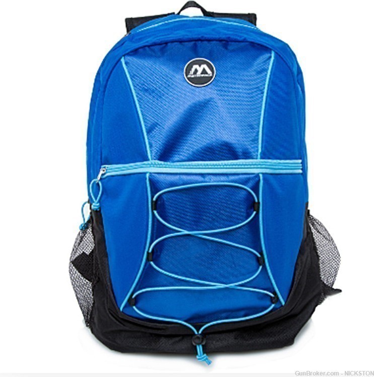 Black and Blue Ripcord Lightweight Accessories Backpack Shoulder Book Bag -img-0