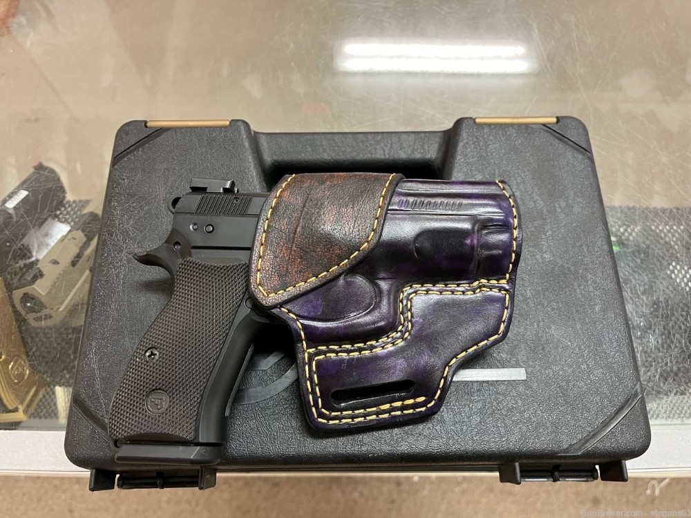 CZ 75 D PCR Compact 9MM USED Bitterroot Gun Leather OWB holster-img-3