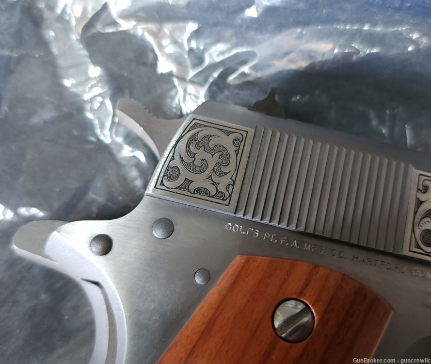 Colt TALO Gustav Ernst Engraved 1911 Stainless SS 45acp O1070A1LE Layaway-img-24