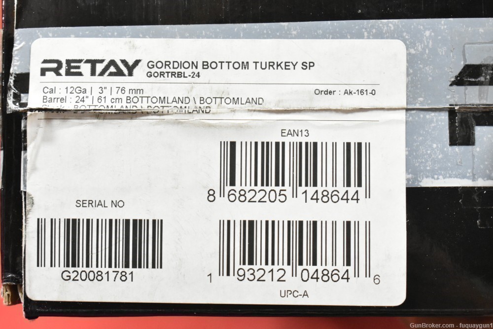 Retay Gordion Turkey 3" 12 GA 24" Mossy Oak New Bottomland Gordion-Turkey-img-9