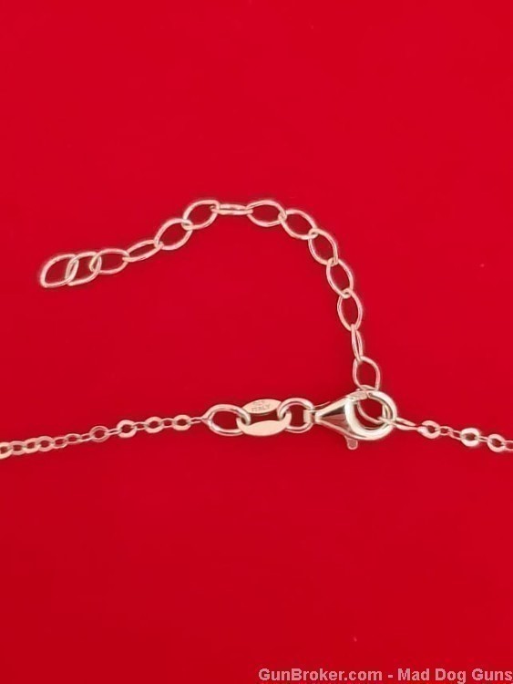 925 Sterling Silver "Cross My Heart" Necklace.  18" long.  SS56. *REDUCED*-img-2
