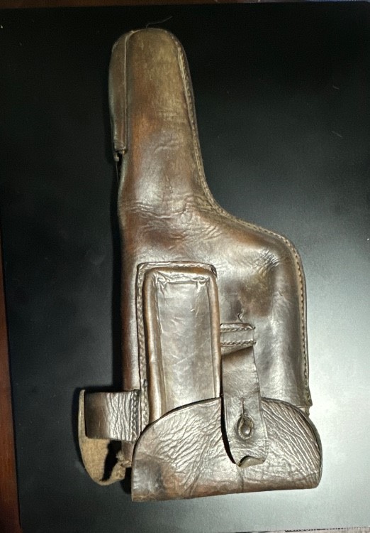 German WWI unit marked C96 Broomhandle rare holster -img-0