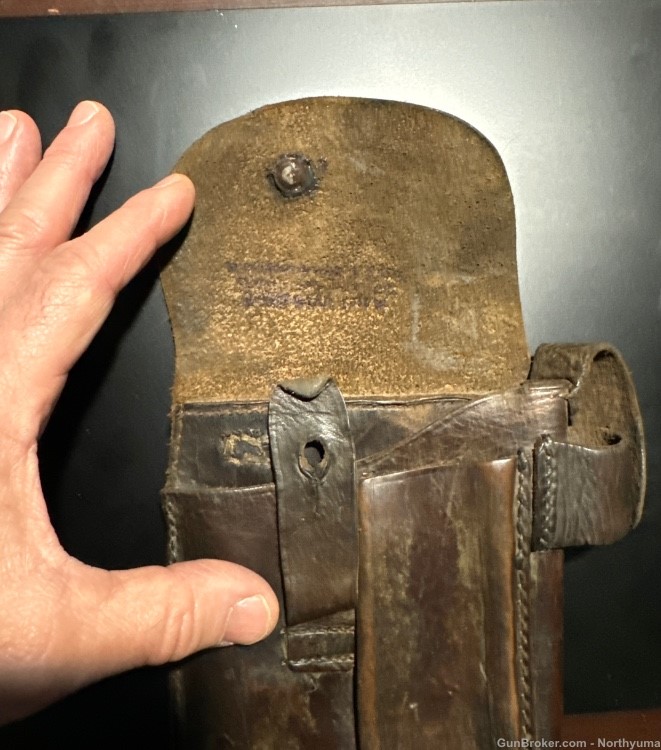 German WWI unit marked C96 Broomhandle rare holster -img-3
