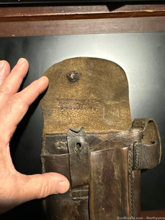 German WWI unit marked C96 Broomhandle rare holster -img-4