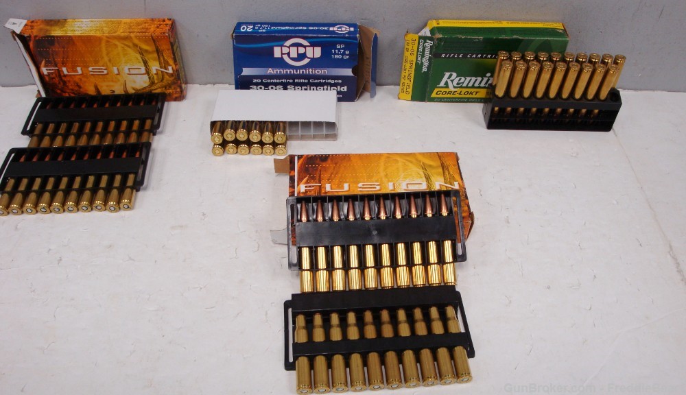 Lot Of 71 Rounds Of .30-06 Rifle Ammo - Various Manufacturers-img-0