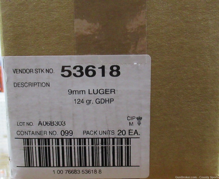 Speer 9mm 124Gr GDHP Gold Dot LE 53618 250 Rounds New-img-1