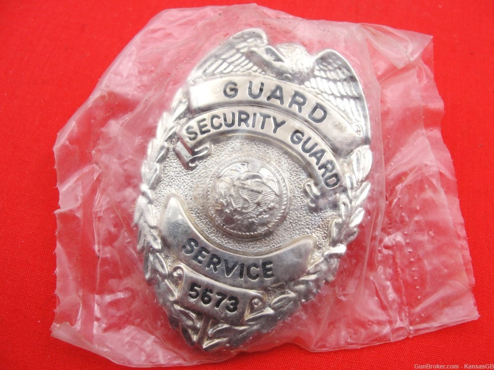 Vintage obsolete security guard badge-img-0