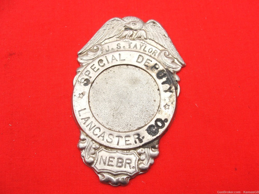 Vintage obsolete special deputy Lancaster co Nebraska police badge-img-0