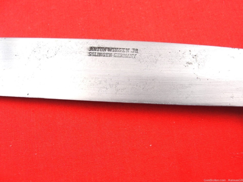 Anton Winger JR Othello folding knife stag handles w/sheath-img-3