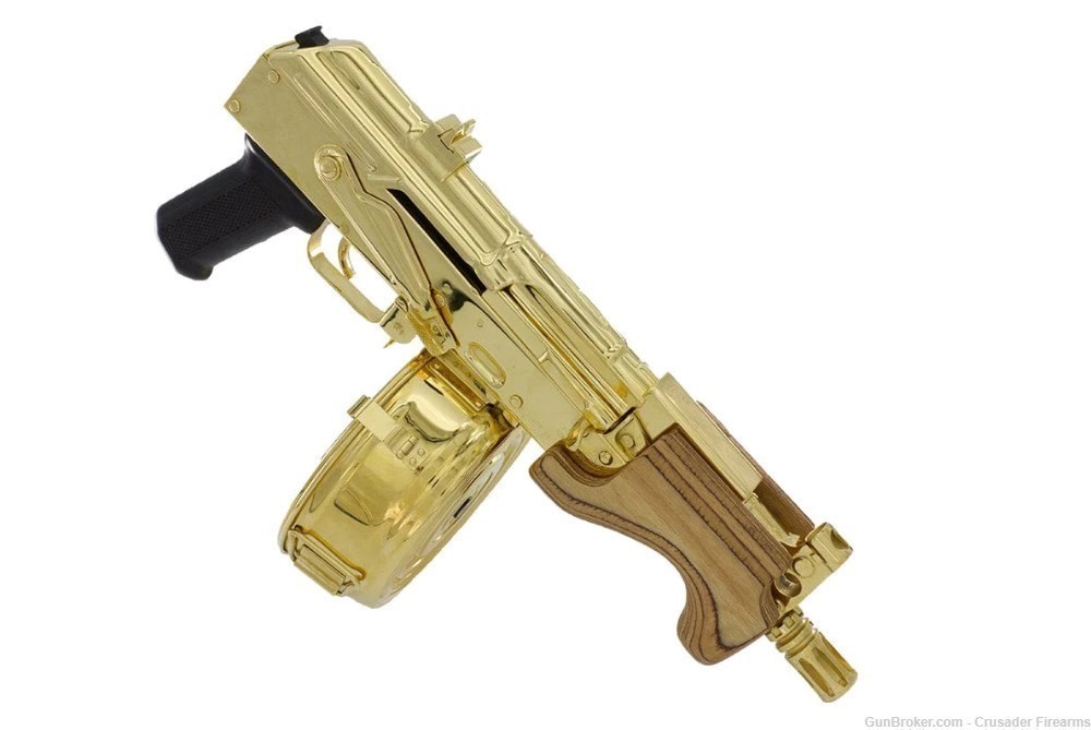 CENTURY ARMS MICRO DRACO, 7.62 X 39MM, 24KT GOLD PLATED-img-3