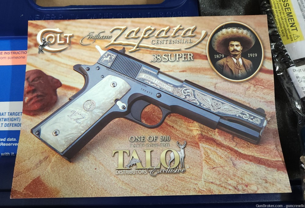 Colt TALO Emiliano Zapata 38 Super RARE STUNNER 1911 Layaway-img-4