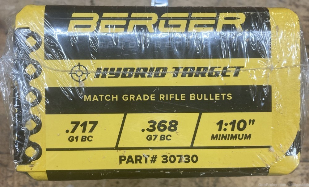 BERGER 308 MATCH BULLETS # 30730 230 GR  HYBRID TARGET  UNOPENED BOX OF 250-img-1