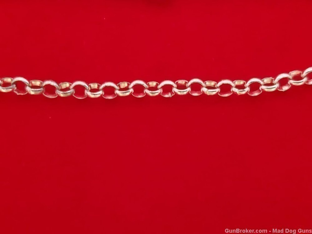 925 Sterling Silver Rollo Chain Bracelet. 7" L.  SS65. *REDUCED*-img-1