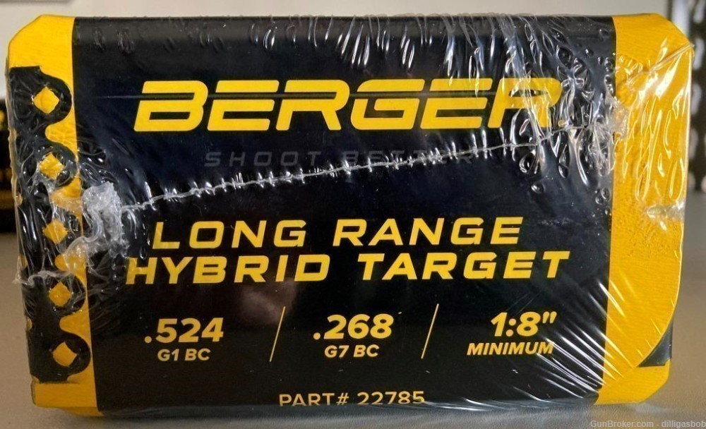 BERGER BULLETS 22785 85.5 GR .223 LONG RANGE HYBRID UNOPENED BOX OF 1000-img-0