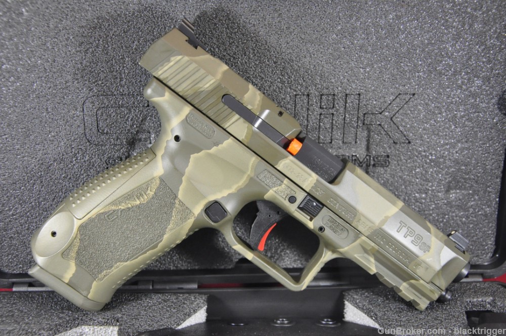 Canik HG4865RGN TP9SF Special Force 9mm Luger 4.46" 18+1 Reptile Green Rail-img-6