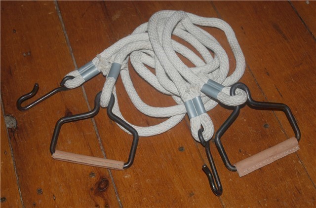 WW2  US M3A4 Airborne  Hand Cart Tow Rope (Pair)-img-1