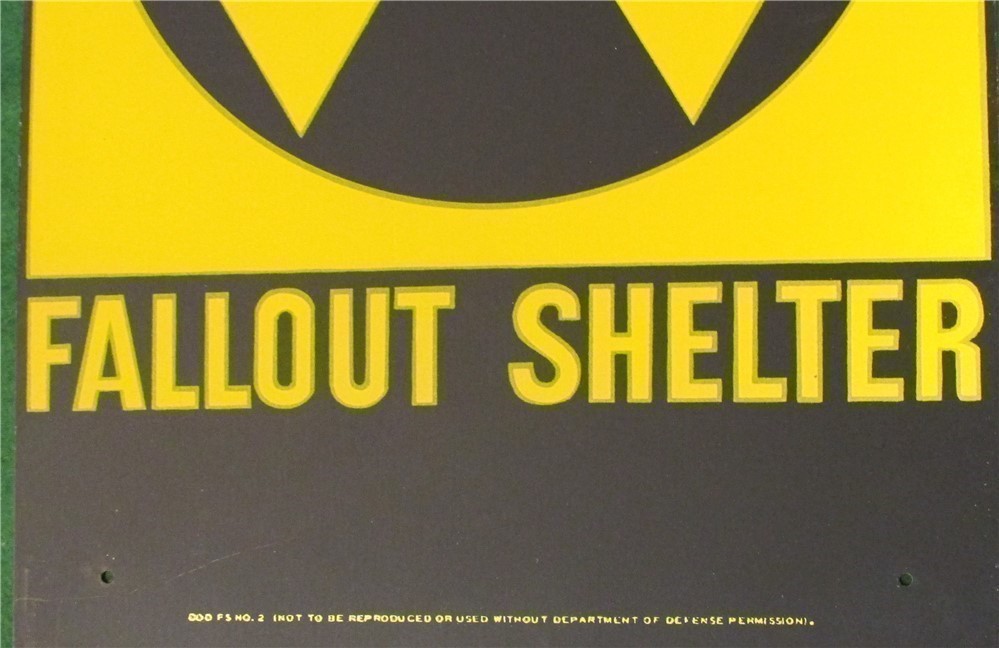 Original Cold War Fallout shelter sign-img-2