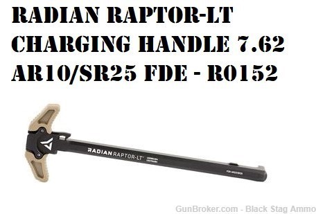 RADIAN RAPTOR -LT Charging handle 7.62 AR10 SR25, FDE R0152 308 762-img-0