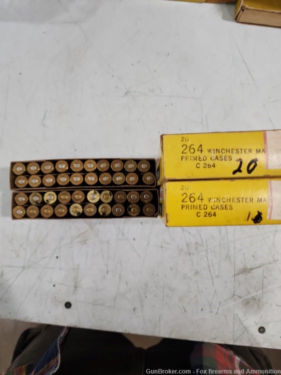 264 Winchester Mag Primed Brass, Two Boxes, 40pcs-img-1