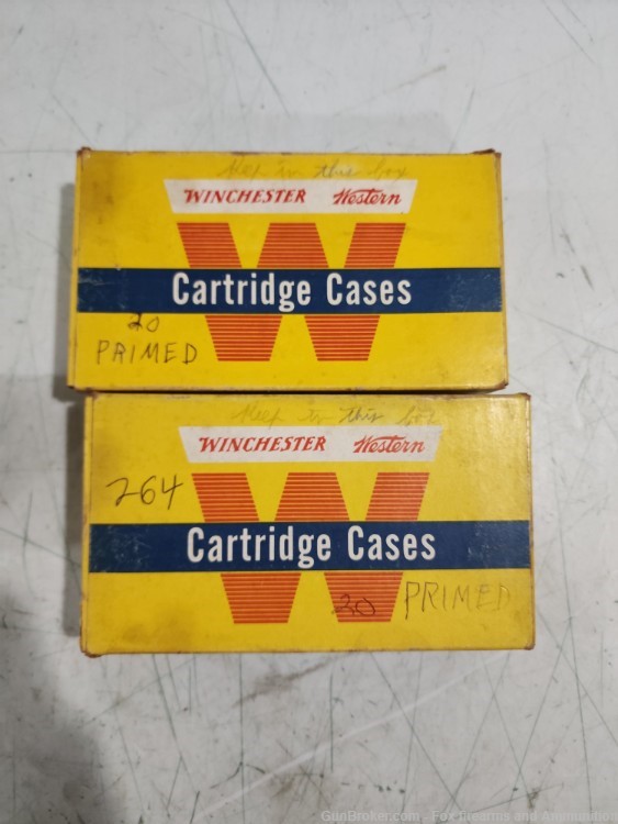 264 Winchester Mag Primed Brass, Two Boxes, 40pcs-img-0