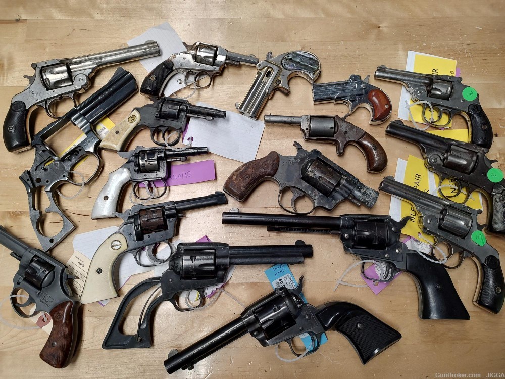 Gunsmith Special Revolver & Derringer Lot Many Different Models-img-0