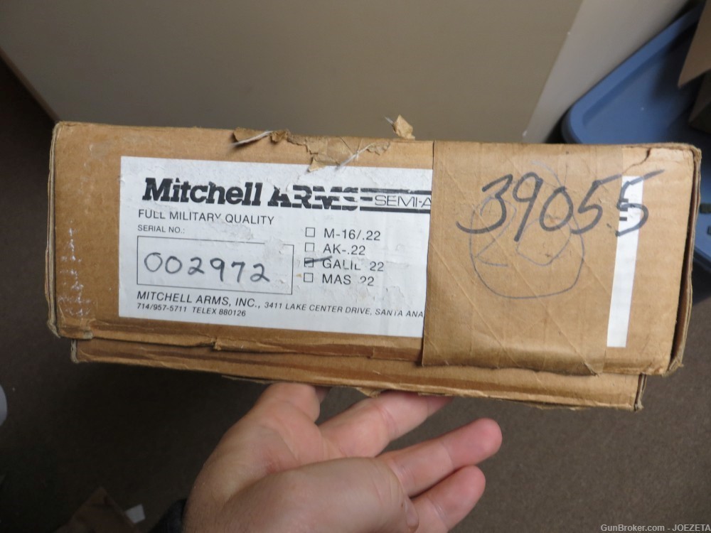 ADLER MITCHELL ARMS GALIL .22  " EMPTY " ORIGINAL BOX -img-4