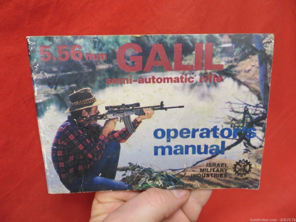 VINTAGE IMI ACTION ARMS GALIL : ORIGINAL OWNERS MANUAL 5.56 AR ARM -img-0