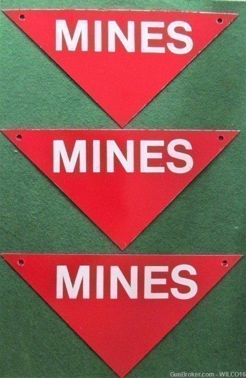Original Vietnam War 1960's U.S.G.I. minefield warning signs-img-0