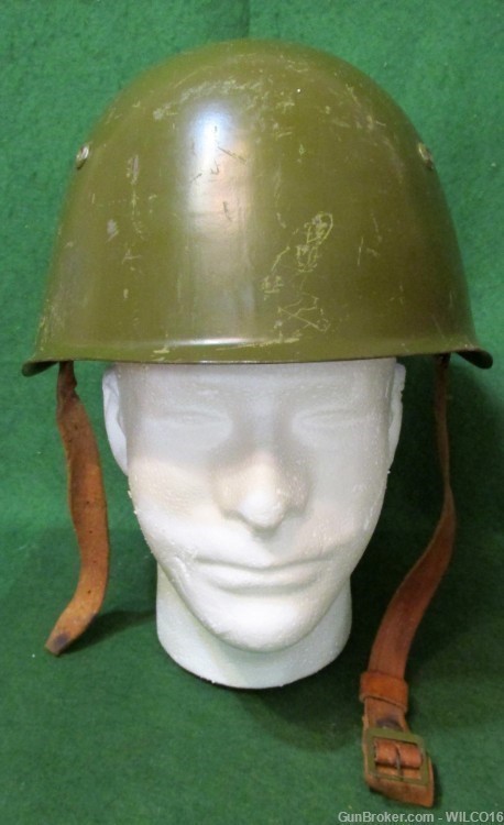 Vintage Bulgarian People's Army M72 Steel Helmet-img-0