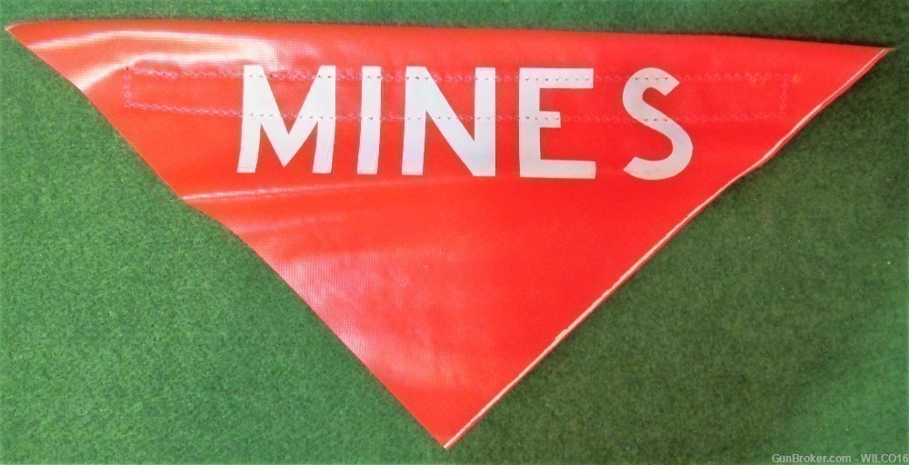 Set of 3  US Military Land Mine warning signs.-img-1