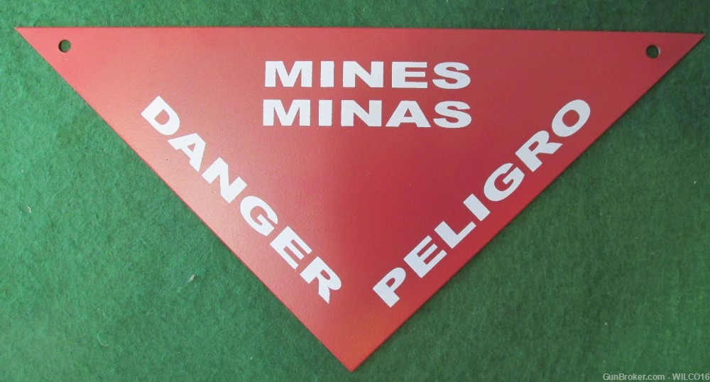 Mine field warning sign from Guantanamo Bay Naval Base.-img-1
