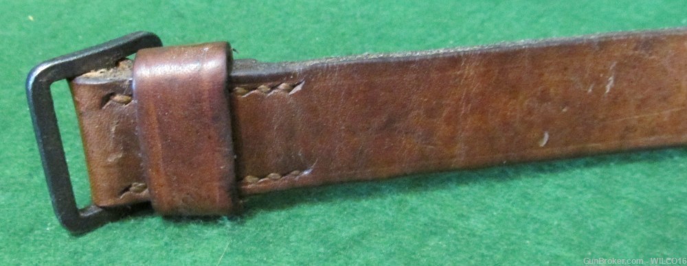 Post War German Army one inch Leather rifle sling-img-2