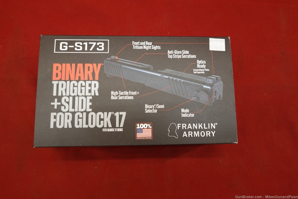 Franklin Armory Binary Trigger & Slide for Glock 17 Gen 3 - 9mm - G-S173-img-5