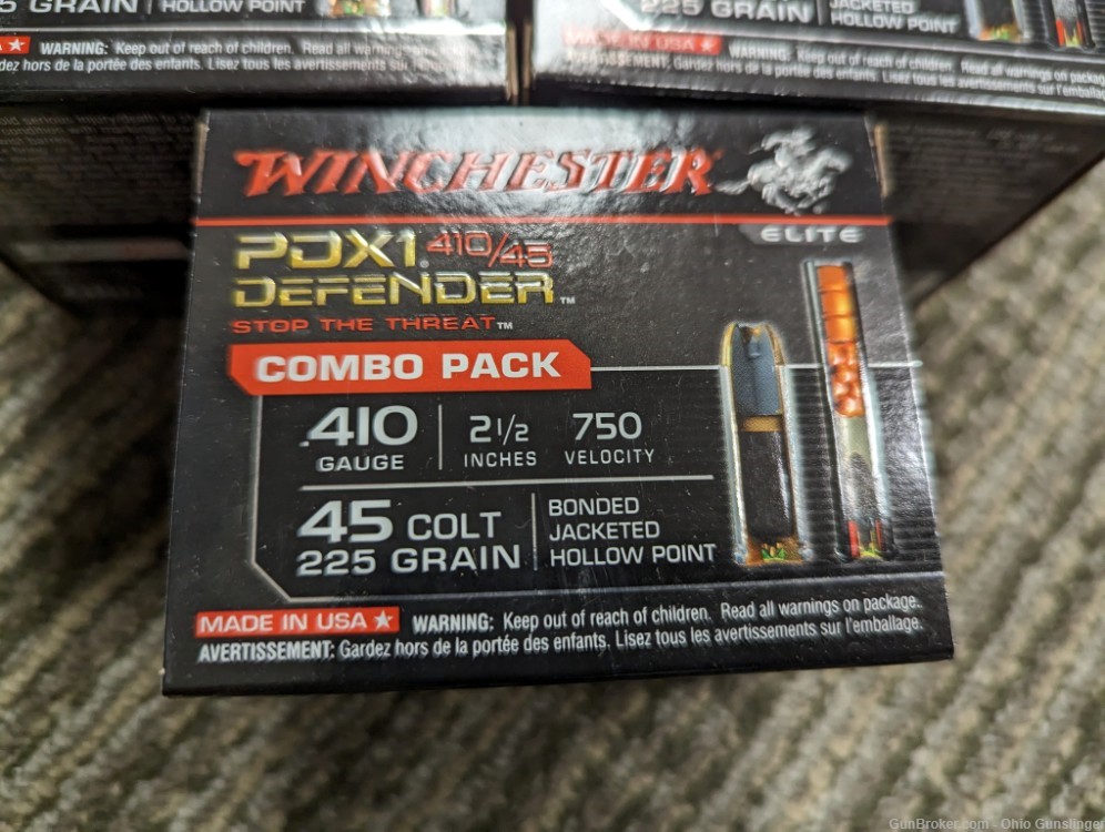140 Rds Winchester Combo Packs .45 Colt & .410 PDX Defender Judge-FREE SHIP-img-1