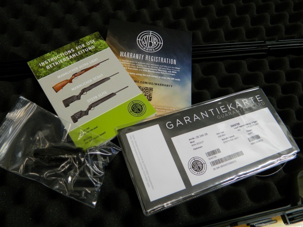 Steyr Arms Scout bolt action rifle, .308 WIN, NIB, black-img-30