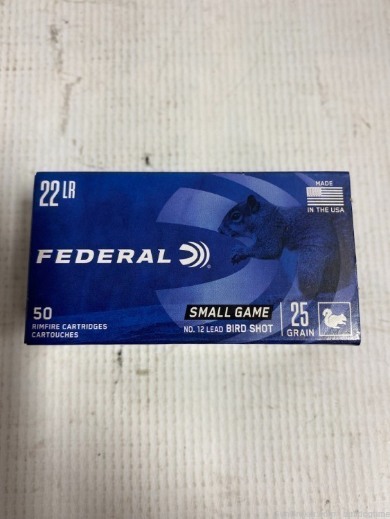 Federal Small Game 22LR Snake Shot 25 Grain #12 Shot 50rnd Box #716-img-1